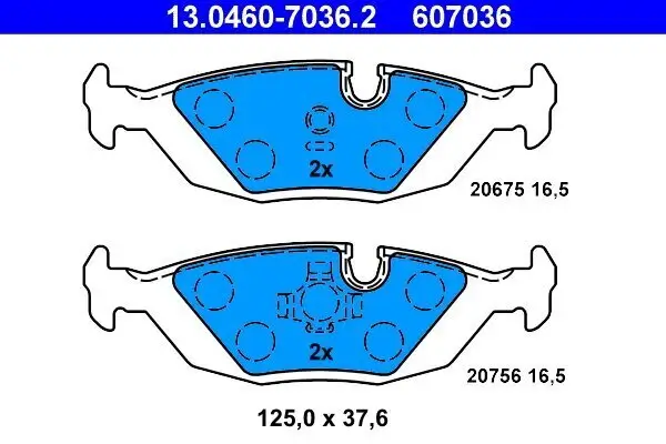 Bremsbelagsatz, Scheibenbremse ATE 13.0460-7036.2