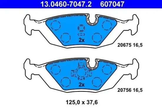 Bremsbelagsatz, Scheibenbremse ATE 13.0460-7047.2 Bild Bremsbelagsatz, Scheibenbremse ATE 13.0460-7047.2