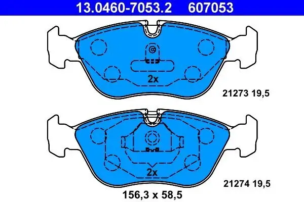 Bremsbelagsatz, Scheibenbremse ATE 13.0460-7053.2