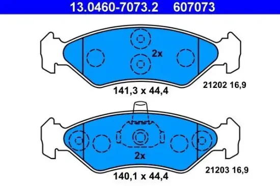 Bremsbelagsatz, Scheibenbremse ATE 13.0460-7073.2 Bild Bremsbelagsatz, Scheibenbremse ATE 13.0460-7073.2