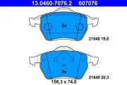 Bremsbelagsatz, Scheibenbremse ATE 13.0460-7076.2