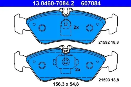 Bremsbelagsatz, Scheibenbremse ATE 13.0460-7084.2 Bild Bremsbelagsatz, Scheibenbremse ATE 13.0460-7084.2