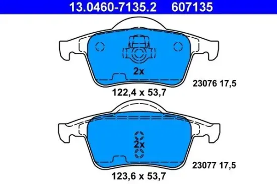 Bremsbelagsatz, Scheibenbremse ATE 13.0460-7135.2 Bild Bremsbelagsatz, Scheibenbremse ATE 13.0460-7135.2