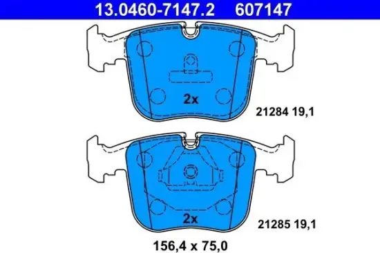 Bremsbelagsatz, Scheibenbremse ATE 13.0460-7147.2 Bild Bremsbelagsatz, Scheibenbremse ATE 13.0460-7147.2