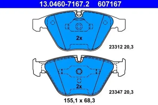 Bremsbelagsatz, Scheibenbremse ATE 13.0460-7167.2 Bild Bremsbelagsatz, Scheibenbremse ATE 13.0460-7167.2