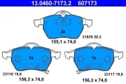 Bremsbelagsatz, Scheibenbremse ATE 13.0460-7173.2