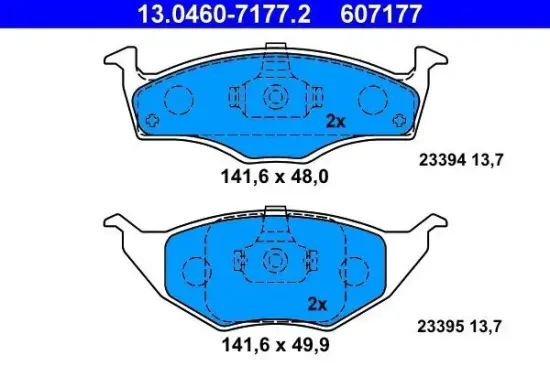 Bremsbelagsatz, Scheibenbremse ATE 13.0460-7177.2 Bild Bremsbelagsatz, Scheibenbremse ATE 13.0460-7177.2