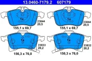 Bremsbelagsatz, Scheibenbremse Vorderachse ATE 13.0460-7179.2