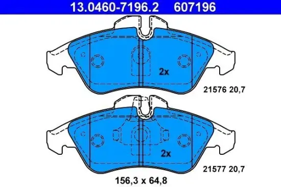 Bremsbelagsatz, Scheibenbremse ATE 13.0460-7196.2 Bild Bremsbelagsatz, Scheibenbremse ATE 13.0460-7196.2