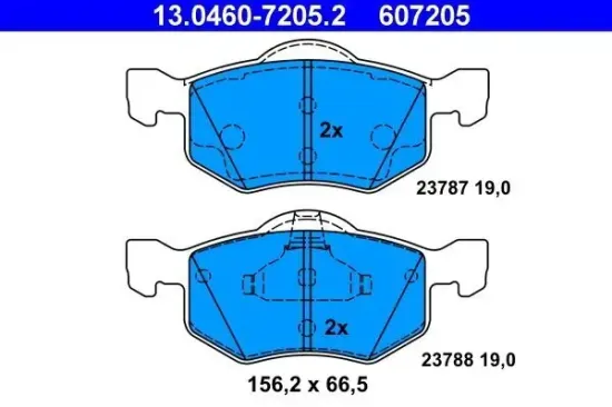 Bremsbelagsatz, Scheibenbremse ATE 13.0460-7205.2 Bild Bremsbelagsatz, Scheibenbremse ATE 13.0460-7205.2