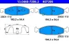 Bremsbelagsatz, Scheibenbremse Vorderachse ATE 13.0460-7206.2 Bild Bremsbelagsatz, Scheibenbremse Vorderachse ATE 13.0460-7206.2