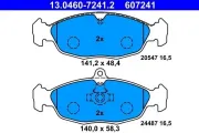 Bremsbelagsatz, Scheibenbremse Hinterachse ATE 13.0460-7241.2