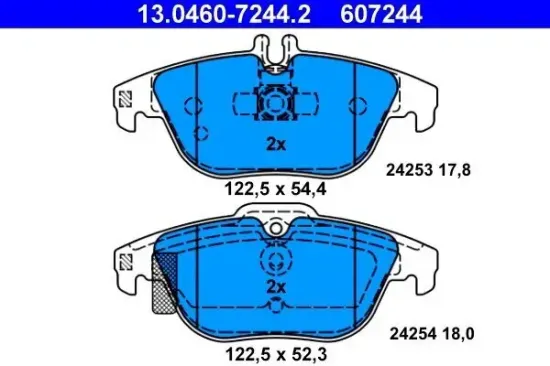 Bremsbelagsatz, Scheibenbremse ATE 13.0460-7244.2 Bild Bremsbelagsatz, Scheibenbremse ATE 13.0460-7244.2