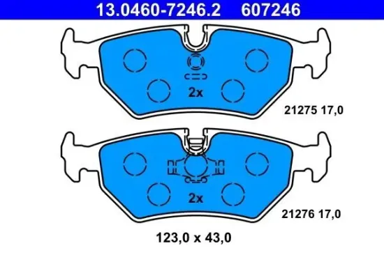 Bremsbelagsatz, Scheibenbremse ATE 13.0460-7246.2 Bild Bremsbelagsatz, Scheibenbremse ATE 13.0460-7246.2