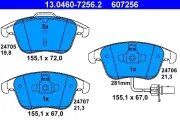Bremsbelagsatz, Scheibenbremse Vorderachse ATE 13.0460-7256.2