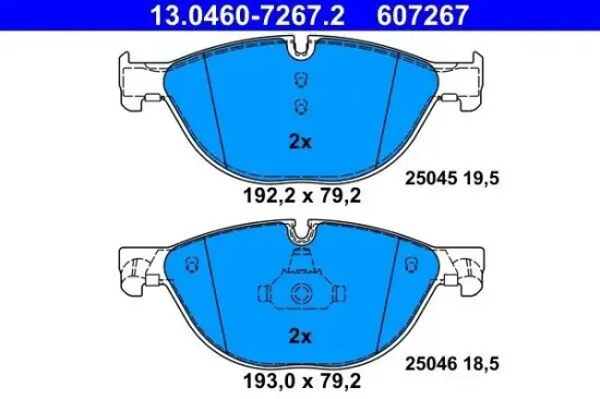 Bremsbelagsatz, Scheibenbremse ATE 13.0460-7267.2 Bild Bremsbelagsatz, Scheibenbremse ATE 13.0460-7267.2
