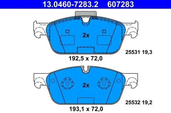 Bremsbelagsatz, Scheibenbremse ATE 13.0460-7283.2 Bild Bremsbelagsatz, Scheibenbremse ATE 13.0460-7283.2