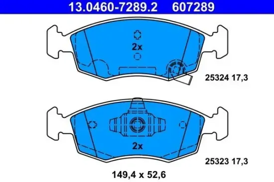 Bremsbelagsatz, Scheibenbremse ATE 13.0460-7289.2 Bild Bremsbelagsatz, Scheibenbremse ATE 13.0460-7289.2