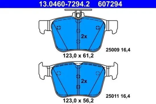 Bremsbelagsatz, Scheibenbremse ATE 13.0460-7294.2 Bild Bremsbelagsatz, Scheibenbremse ATE 13.0460-7294.2