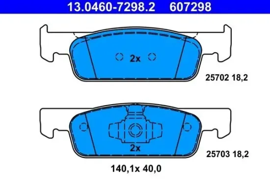 Bremsbelagsatz, Scheibenbremse ATE 13.0460-7298.2 Bild Bremsbelagsatz, Scheibenbremse ATE 13.0460-7298.2