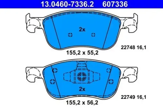 Bremsbelagsatz, Scheibenbremse ATE 13.0460-7336.2 Bild Bremsbelagsatz, Scheibenbremse ATE 13.0460-7336.2