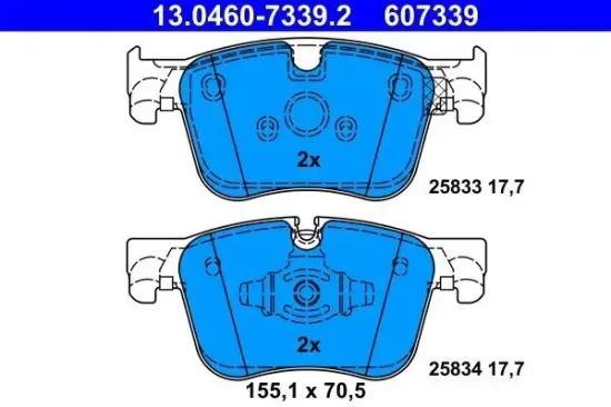 Bremsbelagsatz, Scheibenbremse ATE 13.0460-7339.2 Bild Bremsbelagsatz, Scheibenbremse ATE 13.0460-7339.2