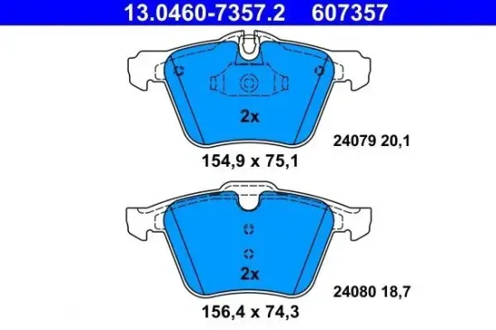 Bremsbelagsatz, Scheibenbremse ATE 13.0460-7357.2 Bild Bremsbelagsatz, Scheibenbremse ATE 13.0460-7357.2