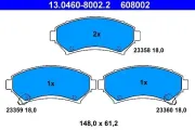 Bremsbelagsatz, Scheibenbremse Vorderachse ATE 13.0460-8002.2