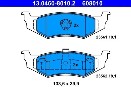 Bremsbelagsatz, Scheibenbremse ATE 13.0460-8010.2 Bild Bremsbelagsatz, Scheibenbremse ATE 13.0460-8010.2