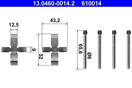 Zubehörsatz, Scheibenbremsbelag ATE 13.0460-0014.2 Bild Zubehörsatz, Scheibenbremsbelag ATE 13.0460-0014.2