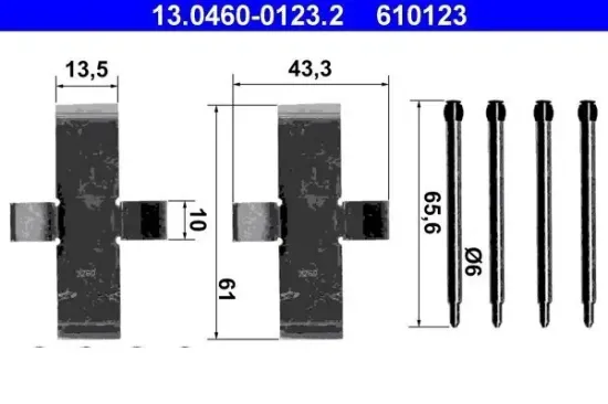 Zubehörsatz, Scheibenbremsbelag ATE 13.0460-0123.2 Bild Zubehörsatz, Scheibenbremsbelag ATE 13.0460-0123.2