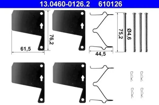 Zubehörsatz, Scheibenbremsbelag ATE 13.0460-0126.2 Bild Zubehörsatz, Scheibenbremsbelag ATE 13.0460-0126.2