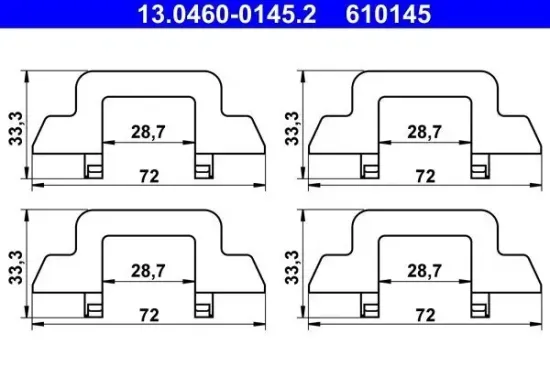 Zubehörsatz, Scheibenbremsbelag ATE 13.0460-0145.2 Bild Zubehörsatz, Scheibenbremsbelag ATE 13.0460-0145.2