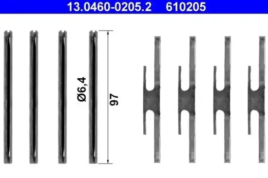 Zubehörsatz, Scheibenbremsbelag ATE 13.0460-0205.2 Bild Zubehörsatz, Scheibenbremsbelag ATE 13.0460-0205.2