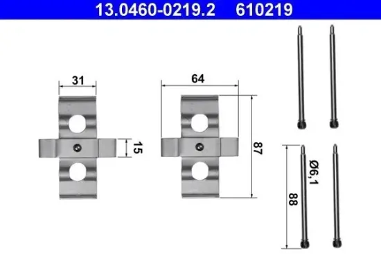 Zubehörsatz, Scheibenbremsbelag ATE 13.0460-0219.2 Bild Zubehörsatz, Scheibenbremsbelag ATE 13.0460-0219.2