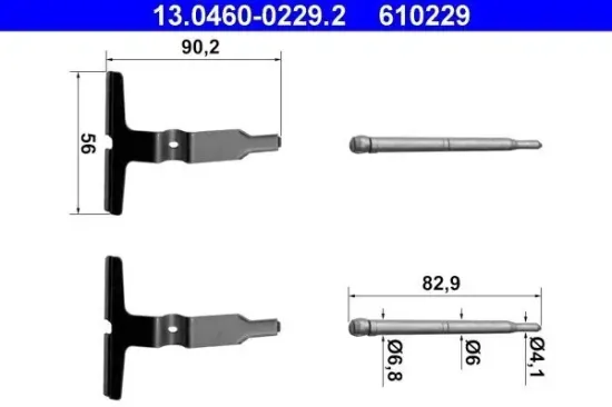 Zubehörsatz, Scheibenbremsbelag ATE 13.0460-0229.2 Bild Zubehörsatz, Scheibenbremsbelag ATE 13.0460-0229.2