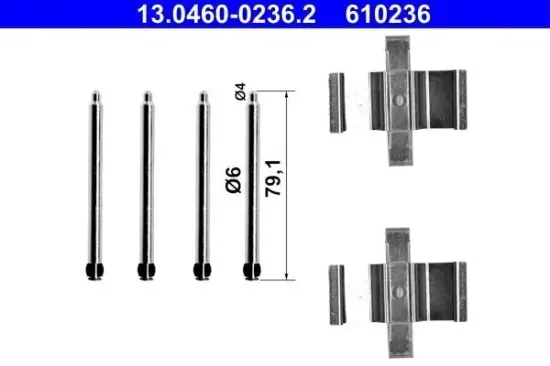 Zubehörsatz, Scheibenbremsbelag ATE 13.0460-0236.2 Bild Zubehörsatz, Scheibenbremsbelag ATE 13.0460-0236.2