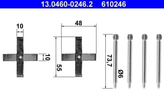 Zubehörsatz, Scheibenbremsbelag ATE 13.0460-0246.2 Bild Zubehörsatz, Scheibenbremsbelag ATE 13.0460-0246.2