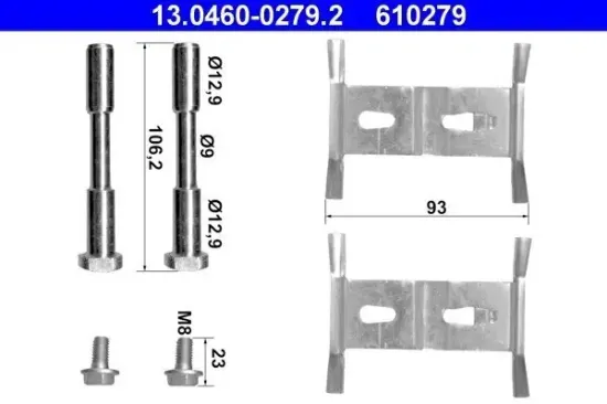 Zubehörsatz, Scheibenbremsbelag ATE 13.0460-0279.2 Bild Zubehörsatz, Scheibenbremsbelag ATE 13.0460-0279.2