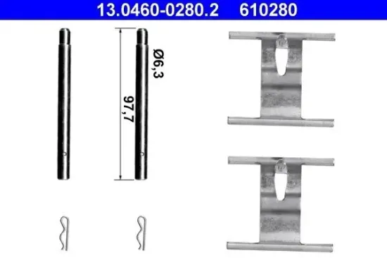 Zubehörsatz, Scheibenbremsbelag Hinterachse ATE 13.0460-0280.2 Bild Zubehörsatz, Scheibenbremsbelag Hinterachse ATE 13.0460-0280.2
