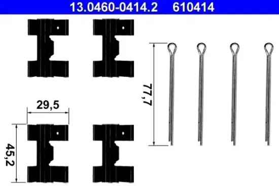 Zubehörsatz, Scheibenbremsbelag ATE 13.0460-0414.2 Bild Zubehörsatz, Scheibenbremsbelag ATE 13.0460-0414.2