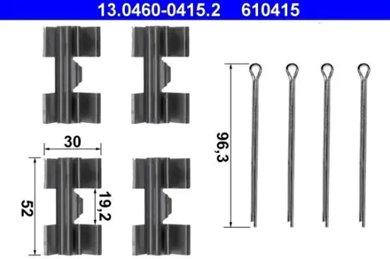 Zubehörsatz, Scheibenbremsbelag ATE 13.0460-0415.2 Bild Zubehörsatz, Scheibenbremsbelag ATE 13.0460-0415.2