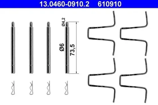 Zubehörsatz, Scheibenbremsbelag ATE 13.0460-0910.2 Bild Zubehörsatz, Scheibenbremsbelag ATE 13.0460-0910.2