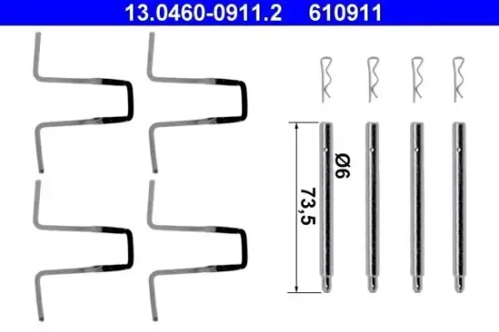 Zubehörsatz, Scheibenbremsbelag ATE 13.0460-0911.2 Bild Zubehörsatz, Scheibenbremsbelag ATE 13.0460-0911.2