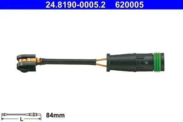 Warnkontakt, Bremsbelagverschleiß ATE 24.8190-0005.2