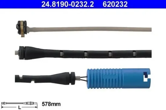 Warnkontakt, Bremsbelagverschleiß ATE 24.8190-0232.2 Bild Warnkontakt, Bremsbelagverschleiß ATE 24.8190-0232.2