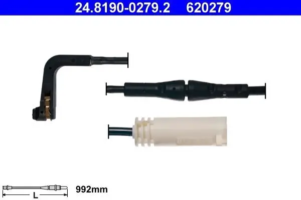 Warnkontakt, Bremsbelagverschleiß Hinterachse ATE 24.8190-0279.2