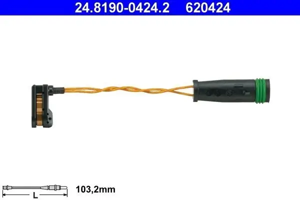 Warnkontakt, Bremsbelagverschleiß ATE 24.8190-0424.2