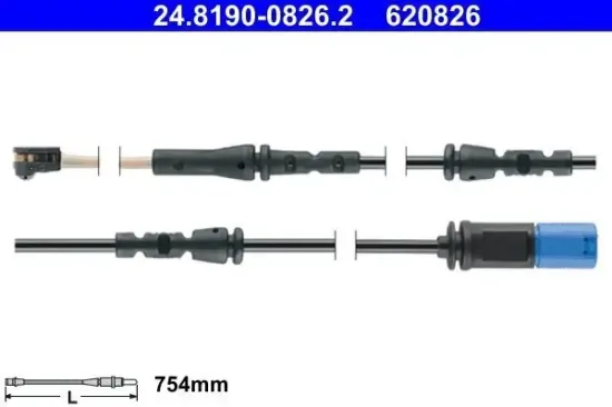 Warnkontakt, Bremsbelagverschleiß ATE 24.8190-0826.2 Bild Warnkontakt, Bremsbelagverschleiß ATE 24.8190-0826.2