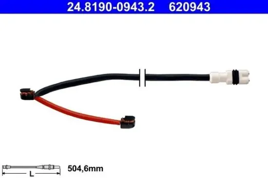 Warnkontakt, Bremsbelagverschleiß ATE 24.8190-0943.2 Bild Warnkontakt, Bremsbelagverschleiß ATE 24.8190-0943.2
